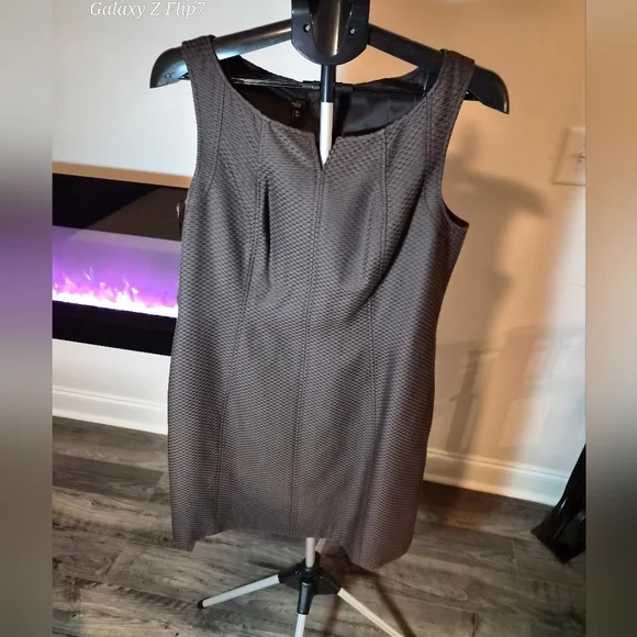 ​Talbots Petites Silk Blend Sheath Dress & Cropped Jacket Set Brown Size 16P - Picture 6 of 16